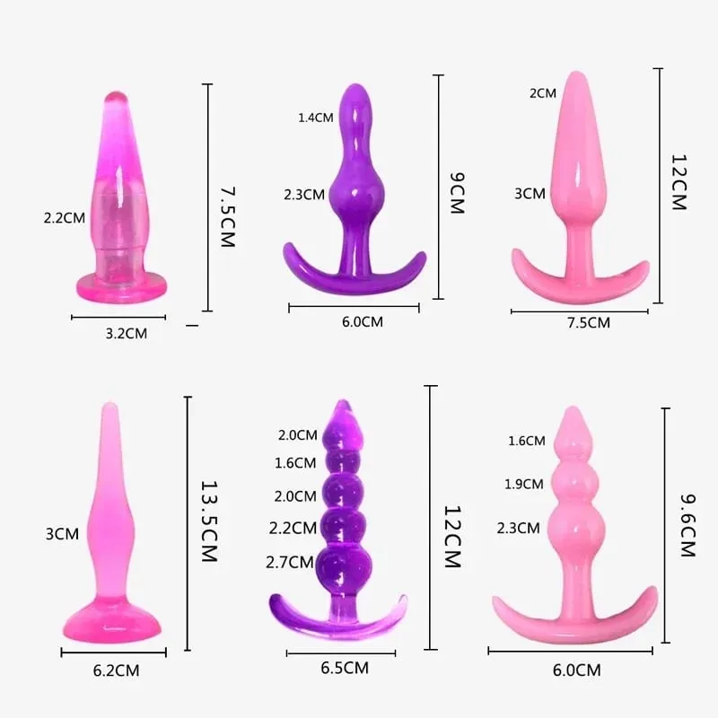 4/6 sztuk/zestaw bezpieczne silikonowe Butt Plug Dildo masturbacja korek analny wtyczki dopochwowe zabawki erotyczne dla kobiet mężczyzn Anal Dilator zabawki dla gejów — image 3