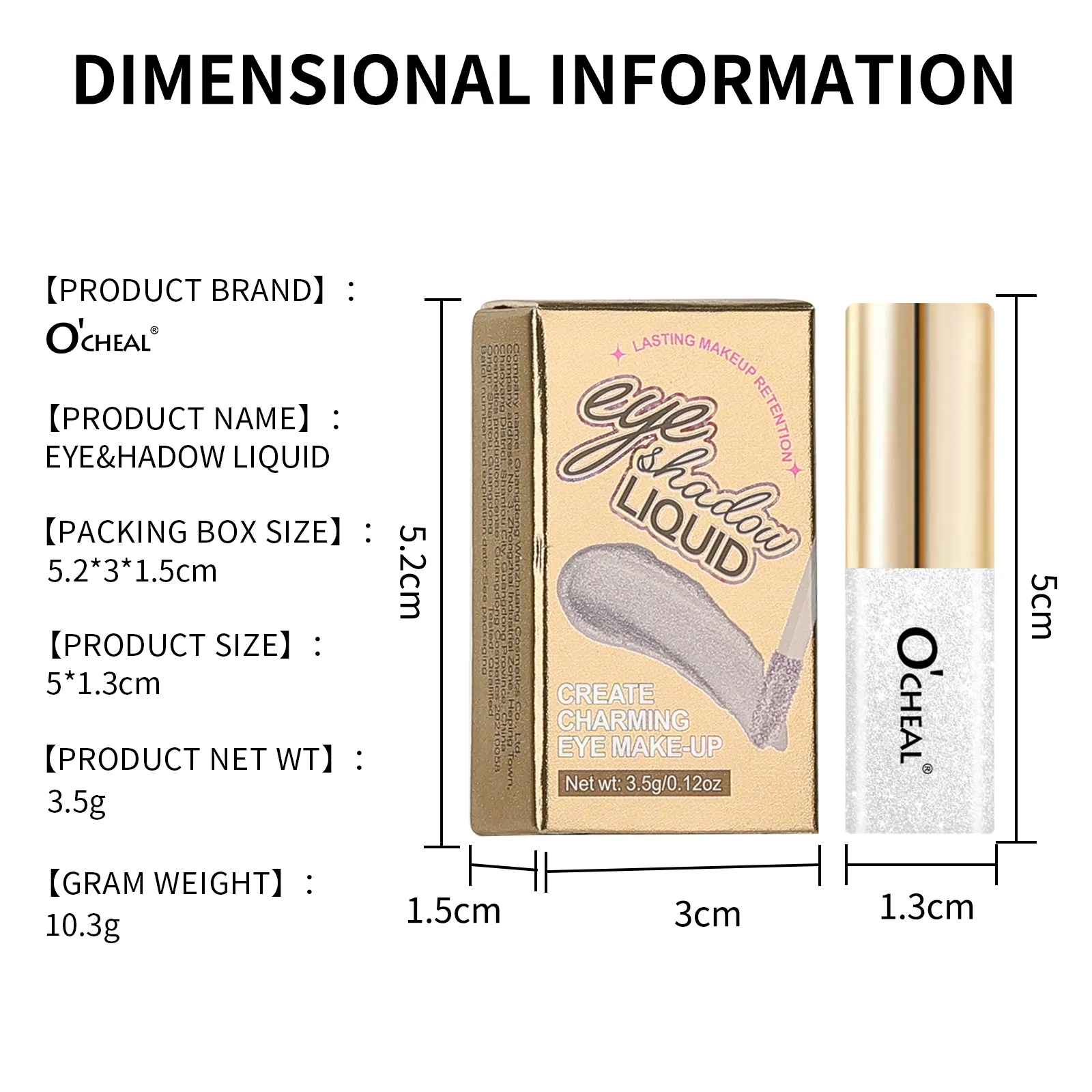 O'cheal líquido sombra de olho pescoço diamantes brilhante à prova dwaterproof água encantador bicho da seda brilho maquiagem dos olhos cosméticos glitter altamente pigmentado — image 6
