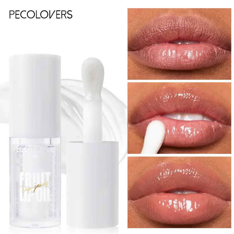 Glitter Plumping Lip Gloss Jelly Strawberry Moisturizer Minyak Bibir Buah-buahan Telus Kesepenuhnya Telus Tint Bibir Gel Tiub Lembut Makeup Penjagaan Bibir — image 2