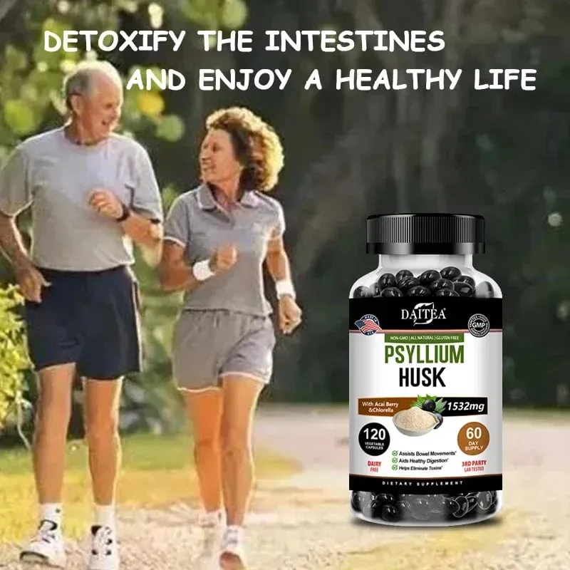 Psyllium Kabuğu Kapsülleri - Kabızlığı İyileştirir Metabolizmayı Hızlandırır Besin Sindirimi Yetişkin Erkekler ve Kadınlar için Bağırsak Sağlığı — image 5