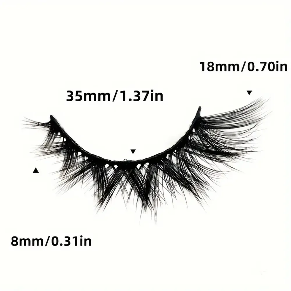 CAT EYE ขนตา 3D ธรรมชาติขนตาปลอมนุ่ม CROSS 5 คู่ Manga Lashes Wispy NATURAL Eyelash EXTENSION Makeu — image 2