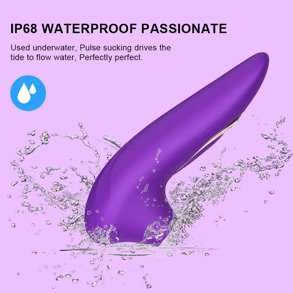 Leistungsstarker Vakuumimpuls Klitorissauger Vibrator Nippel G-Punkt Oralmassagegerät USB wiederaufladbar Wasserdichtes Sexspielzeug für Erwachsene für Frauen — image 3