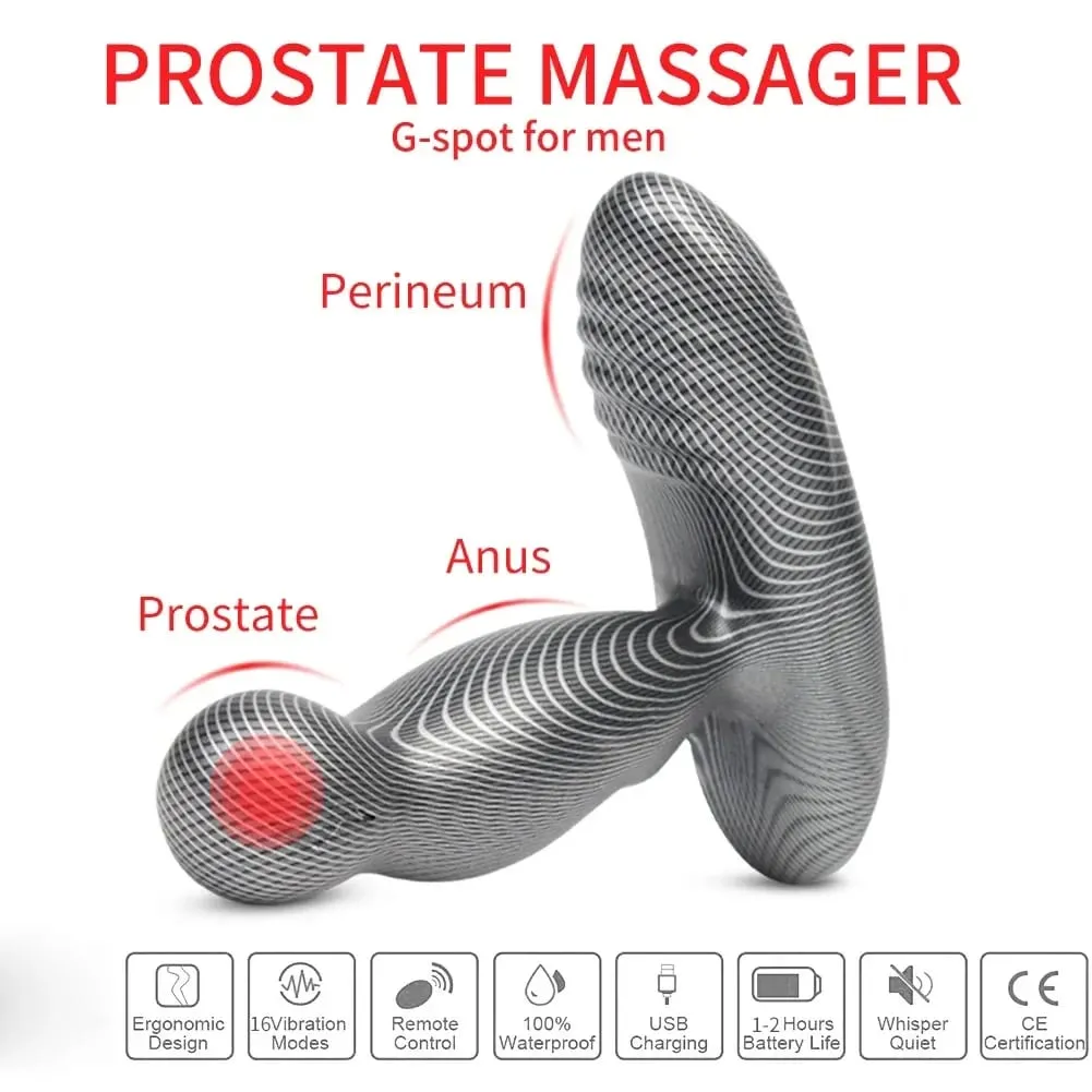 Wireless Control Men Anal Plug Stripe Delay Vibration Prostate Vibration Toy Sex Toys for Men Anal Plug Male Masturbation Dildo — image 6