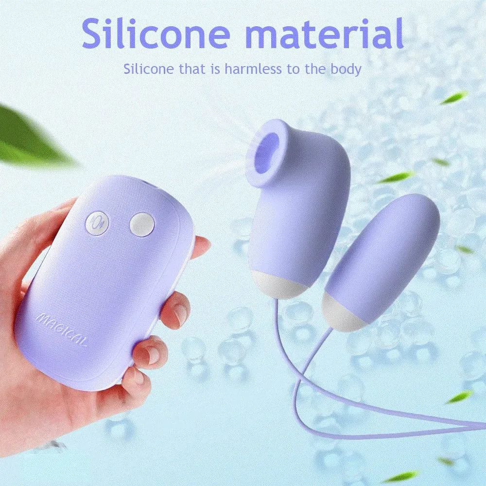 Magic Box klitorální sací vibrátor s vibračním vajíčkem G bodový stimulátor odsávání bradavek 12rychlostní vaginální kuličkové sexuální hračky pro ženy — image 5