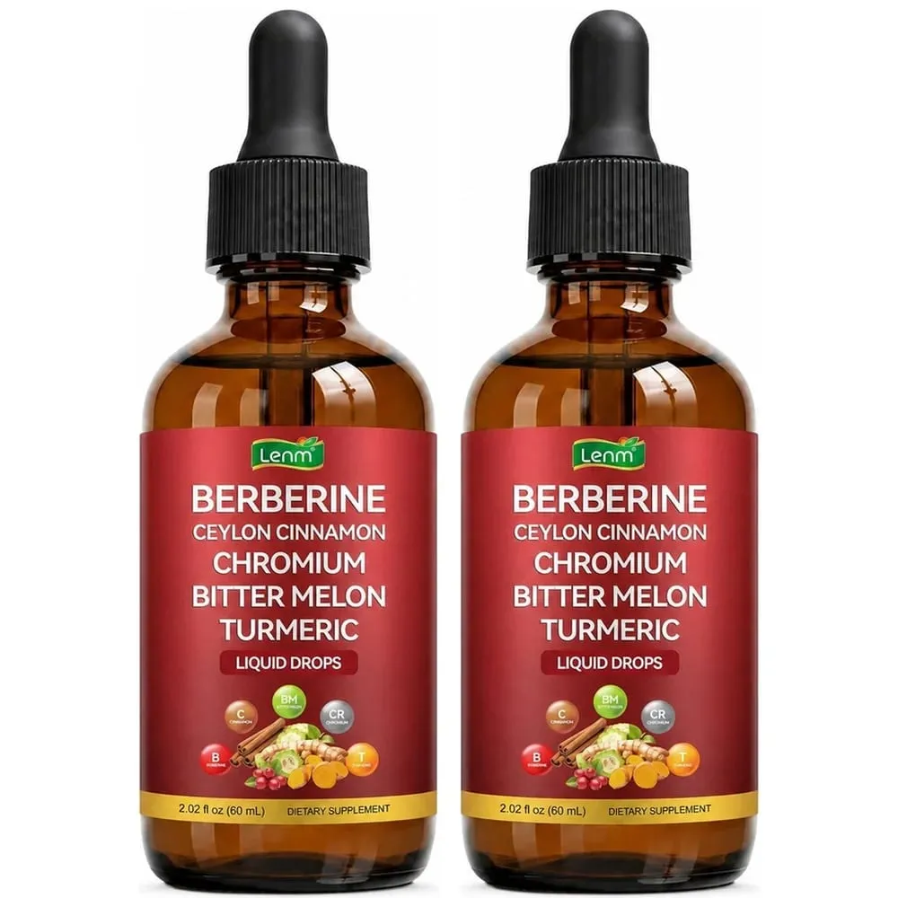 Berberine Complex Gocce Supporto metabolico 100% zucchero naturale e senza alcol Equilibrio sano dello zucchero nel sangue e salute dell'apparato digerente — image 8