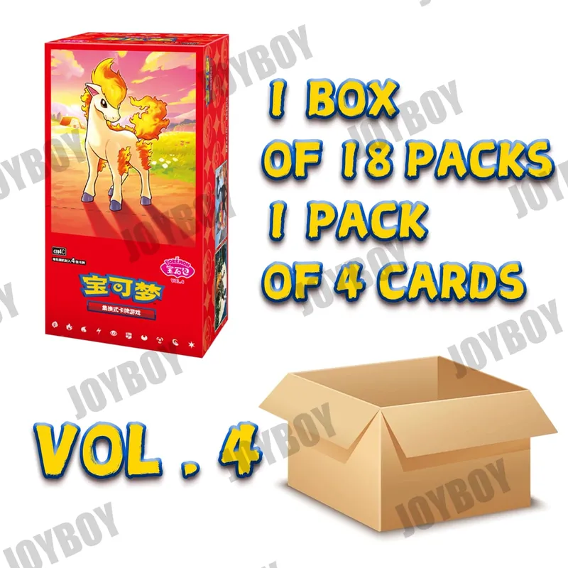 ในสต็อก 100% การ์ด Pokemon PTCG ต้นฉบับ Gem Pack Vol 5 จีนตัวย่อ Tcg Vol. กล่องของขวัญเกมการ์ด 5 ใบแพ็คอัญมณี 4 คอลเลกชัน