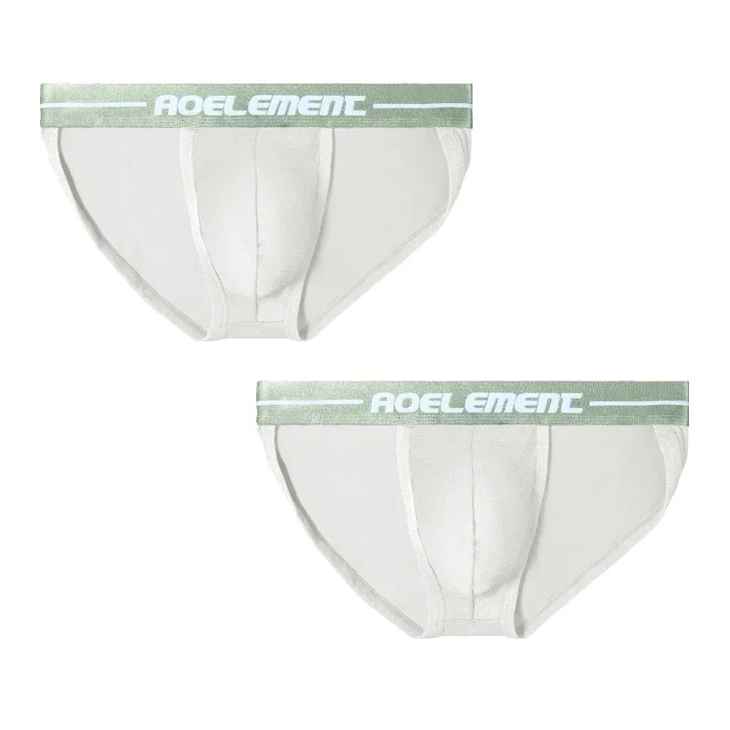 2 pezzi di biancheria intima sexy a triangolo sportivo traspirante dal taglio alto con tasca a forma di U per sostenere le mutande da uomo — image 5