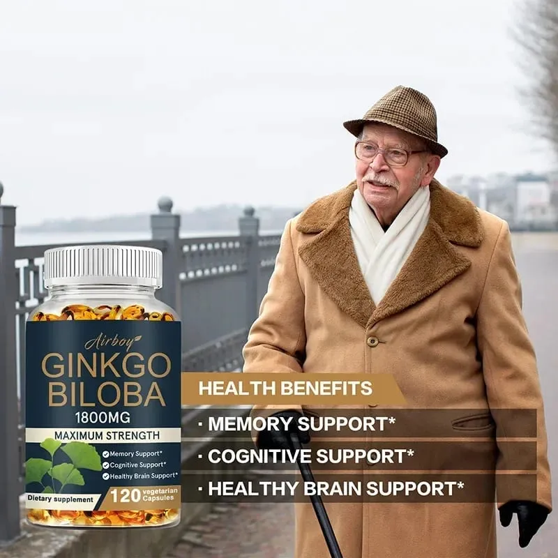 Ginkgo Biloba - Migliora la concentrazione, la memoria e l'apprendimento Promuove la salute del cervello Migliora la chiarezza — image 4