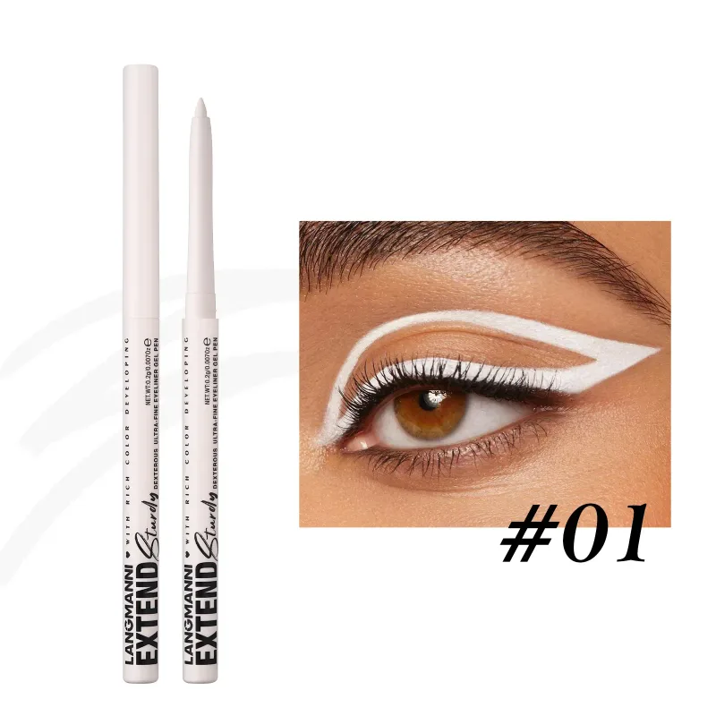 2 in 1 Eye Liner Eye Shadow Pencil Waterproof Lasting 12 Colors Rotating Black Matte Eyeliner Glue Pen Makeup for Eyes Cosmetics — image 17