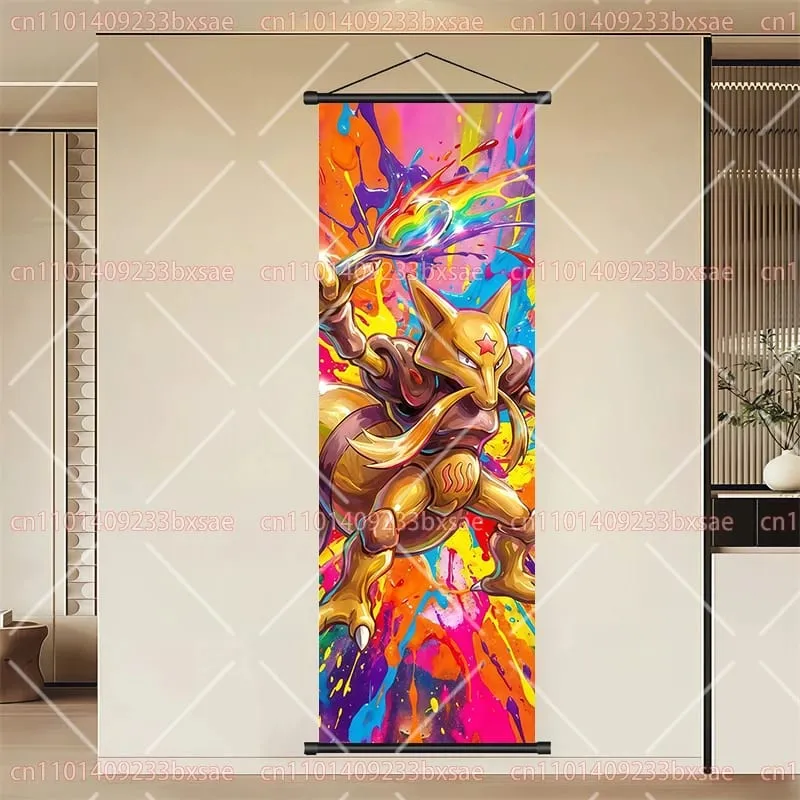 Peinture en rouleau HD de dessin animé Pokémon, Eevee, Pikachu, Suicune, Charizard, Mewtwo, décoration murale de fond, affiche, cadeau pour enfants — image 23