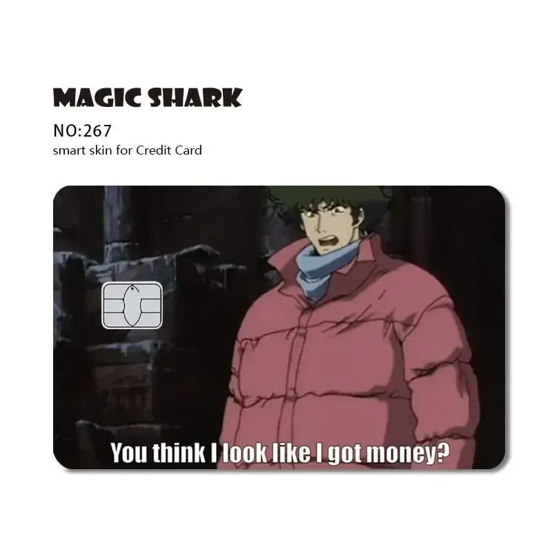 Magic Shark Dog Meme Hunter Snake Stonks 3M 무광택 PVC 전면 스티커 필름 커버 스킨 은행 직불 신용 카드 — image 19