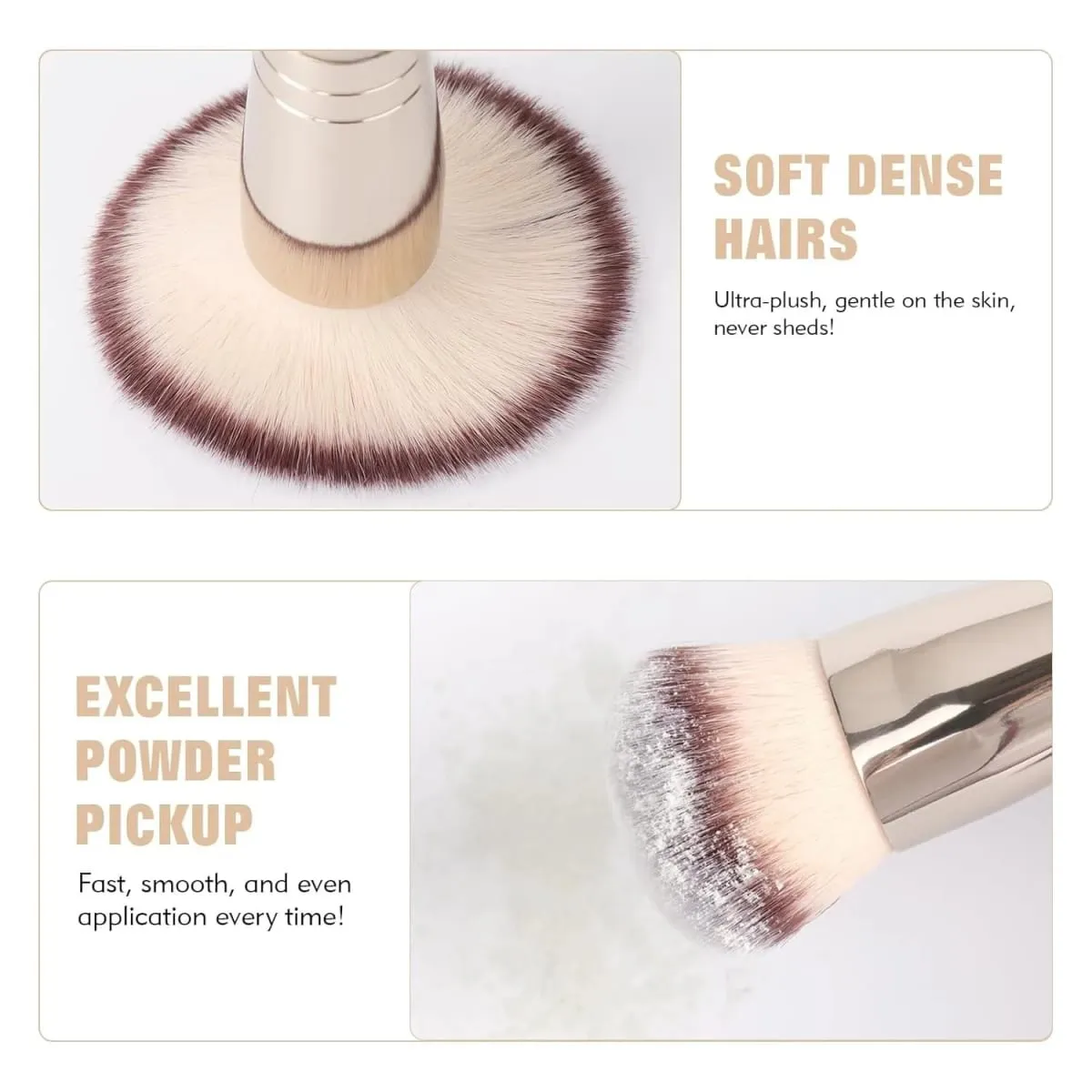 Berus Asas Dwi Berakhir untuk Serbuk Cecair Blush Concealer Alat Solekan Profesional Kontur dengan Beg Perjalanan untuk Gadis Wanita — image 3