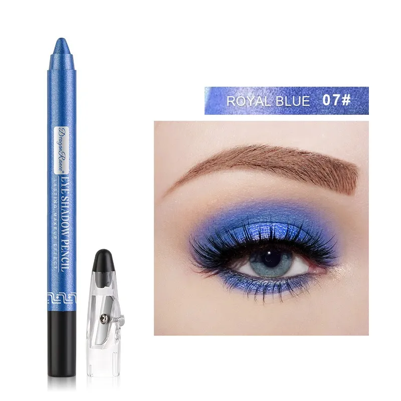 12 cores glitter caneta sombra de longa duração fosco sombra paleta brilhante iluminador prata roxo delineador lápis cosméticos — image 7