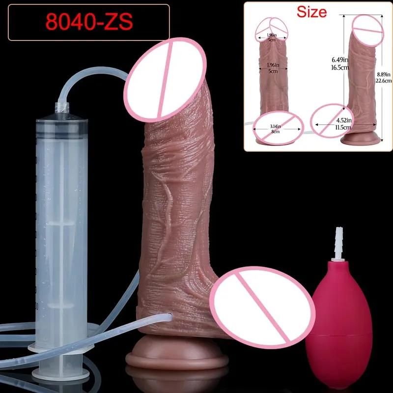Hluboké žíly Ultra stříkající dildo Silikon Skin Touch Dlouhá ejakulační zátka na zadeček Pro muže Ženy Stimuluje G-Spot 18+ Sexuální hračky — image 19