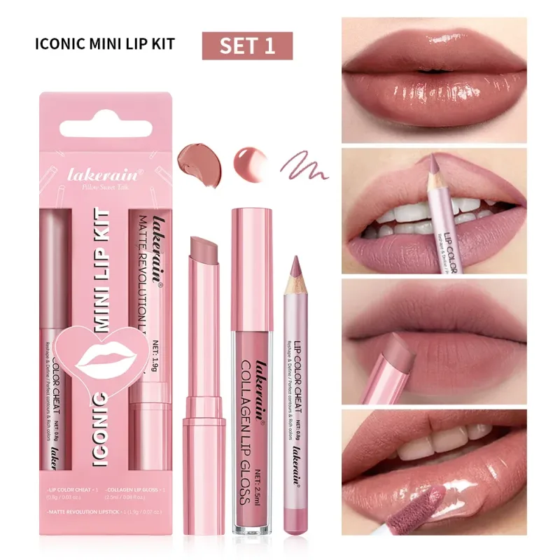 Ensemble de rouge à lèvres en velours imperméable, longue durée, résistant aux taches, noir, liquide, pour maquillage gothique d'halloween