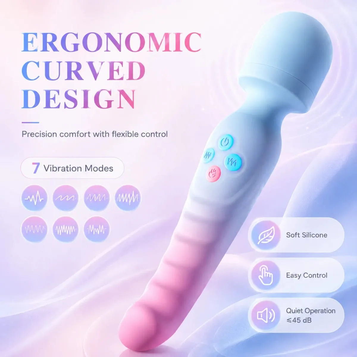 AV Vibrator untuk Wanita Kuat G Spot Dildo Tongkat Sihir Perangsang Kelentit 3 DALAM 1Vagina Massager Dewasa Mainan Seks untuk Wanita — image 4