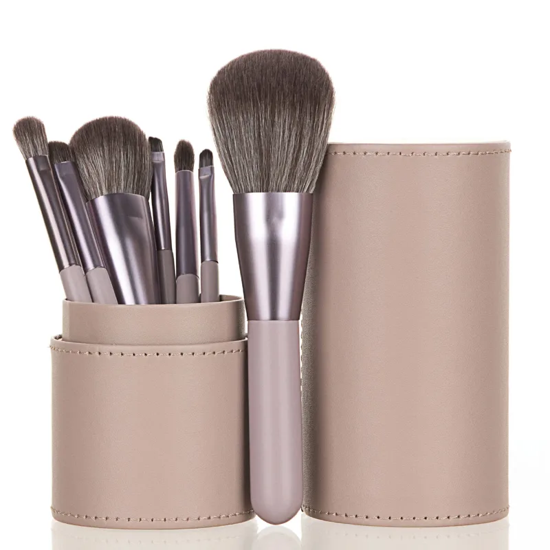 Draagbare 7-delige complete make-upborstels met PU-opbergemmer Foundation Highlight Wenkbrauw Cosmetische kit voor beginners — image 10