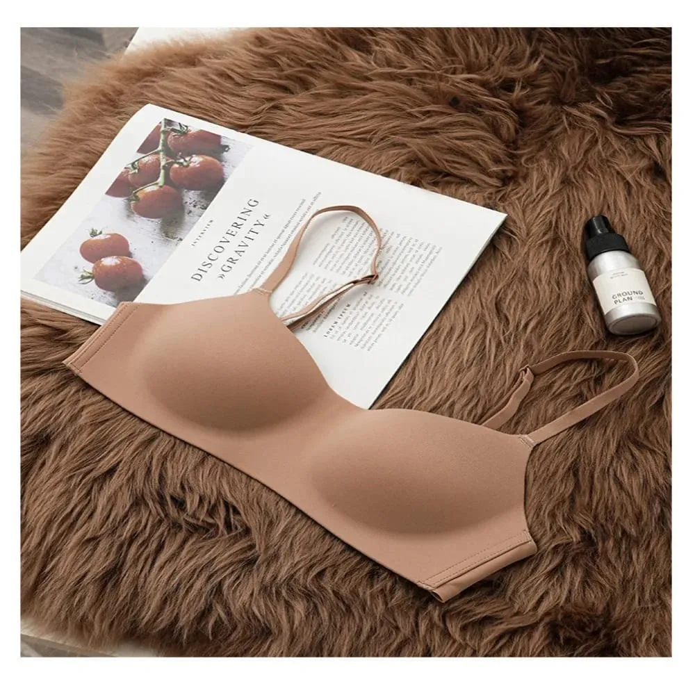 Reggiseno senza fili confortevole e morbido, tessuto traspirante, coppa sottile, reggiseno push-up, elastico senza fili, reggiseno senza cuciture, bellezza — image 4