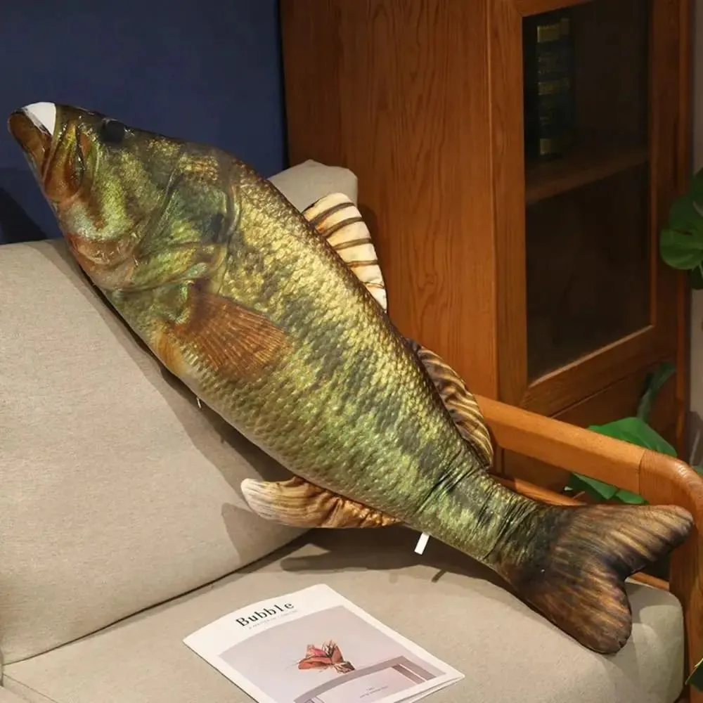 Barsch Simulation Fisch Plüsch Kissen Zackenbarsch Gefüllte Cartoon Fisch Plüsch Spielzeug Weiche Schöne Fisch Anime Kissen Puppen Wohnzimmer — image 5