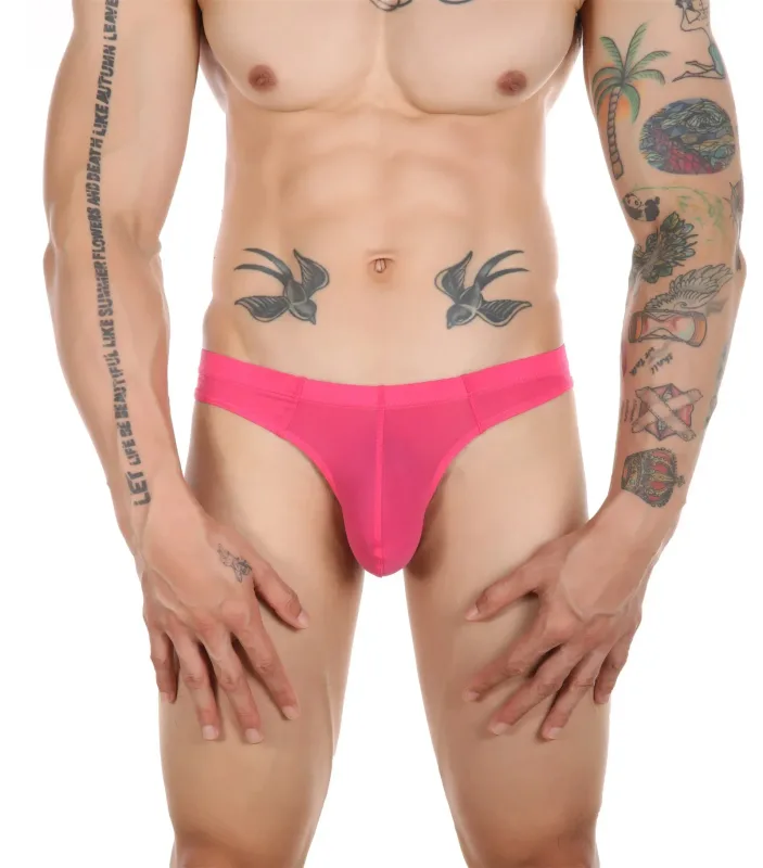 Sexy Men's Thongs Underwears Ultra-thin Thong G Strings Pouch Ice Silk Tanga Hombre Sexy Gay Underpants Breathable Briefs Men — image 20