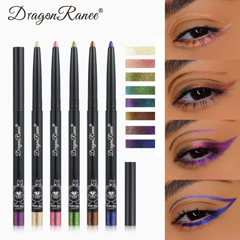 Caméléon Eyeliner Gel stylo imperméable brillant Chrome ombre à paupières Liner crayon paillettes perle vert or couché ver à soie yeux maquillage — image 3