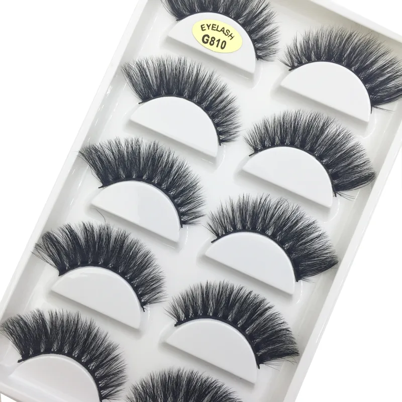 5 쌍 3D 밍크 가짜 속눈썹 부드러운 속눈썹 고양이 눈 속눈썹 메이크업 Faux Cils Cilios Maquiagem H13 MINI CAT E01