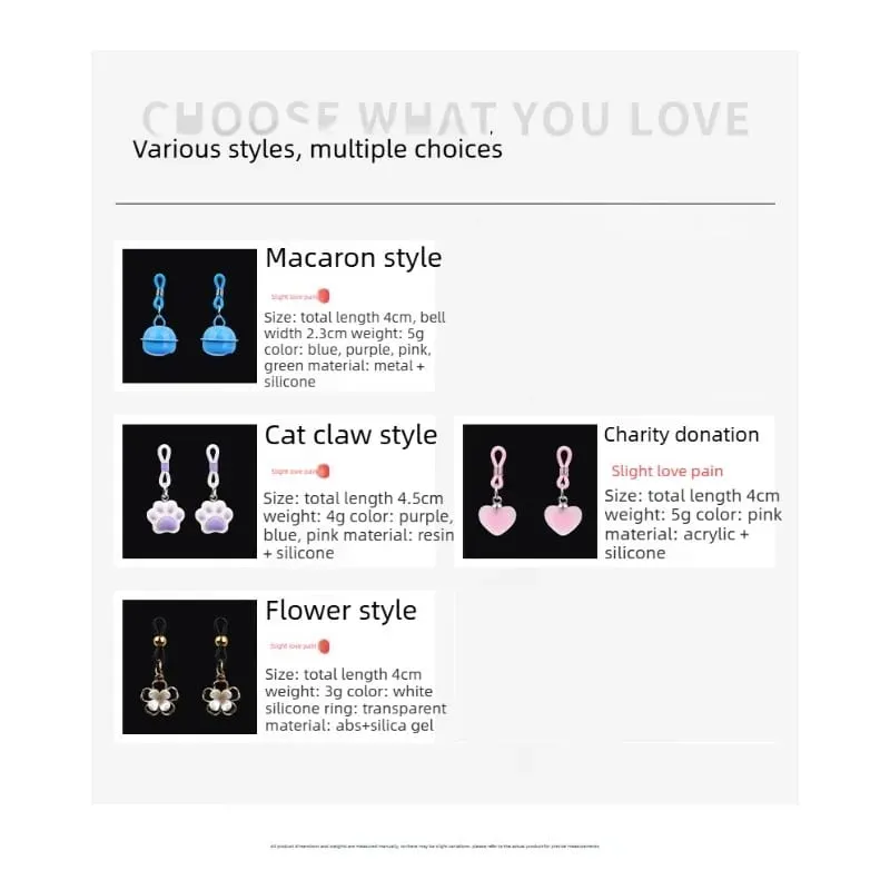 1 Pair Women Silicone Nipple Clamps Chest Clitoris Stimulation Small Bell Breast Clips Sex Toys For Women — image 5