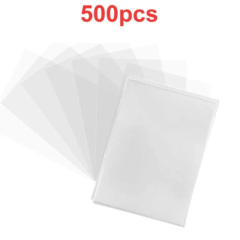 100 pezzi copertura trasparente per carte da gioco custodia protettiva trasparente per Pokmones gioco da tavolo ID cartella commerciale custodia per foto kit giocattolo — image 10