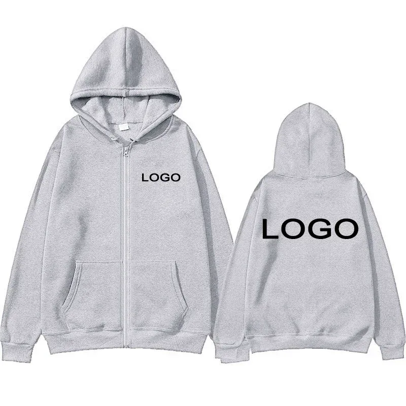 Customized Printed Zipper Hoodies Men Fashion Long Sleeve Zipper Up Sweatshirts Women Casual Personality Hoody Pullover Sudadera — image 5