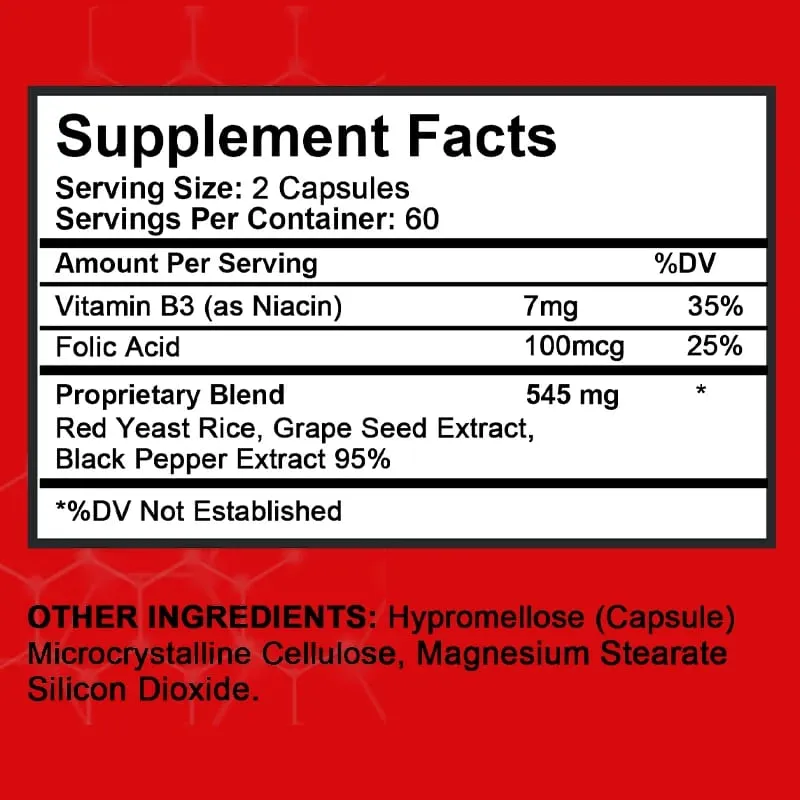 Cholesterol Health Supplement - Lowers LDL and Triglycerides Supports Healthy Cholesterol Levels Natural Heart Health Capsules — image 7