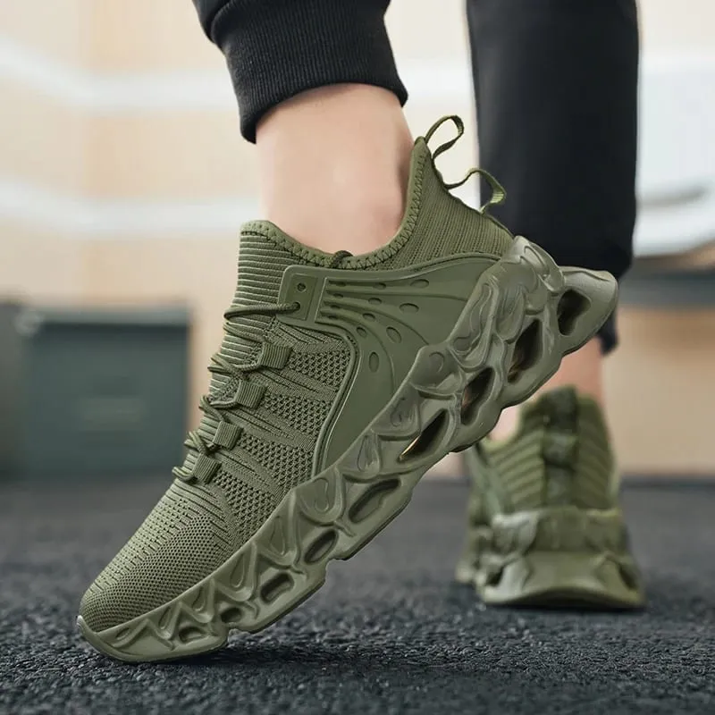 Sneakers Olahraga Mesh Lelaki Kasut Lari Ringan Selesa untuk Lelaki Tapak Lembut Tidak Licin Kasut Kasual Berjalan Luar — image 4