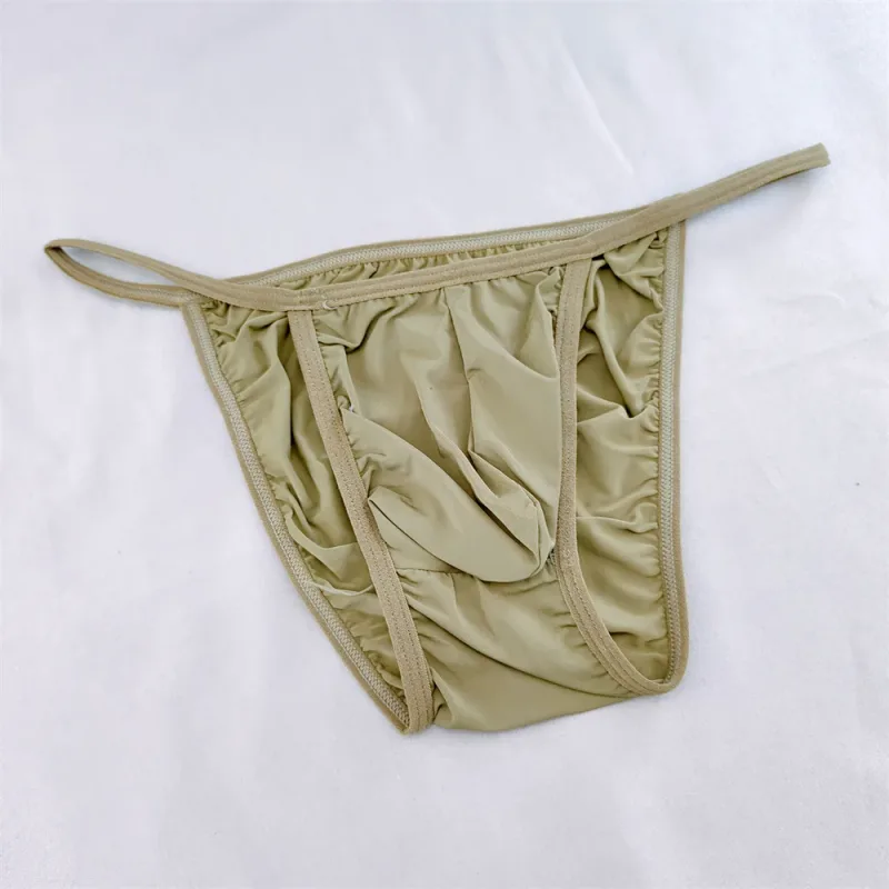Translucent Bulge Pouch Underwear Thin Waistband Mens Ice Silk Nylon Briefs Low Rise Summer Male Panties — image 14
