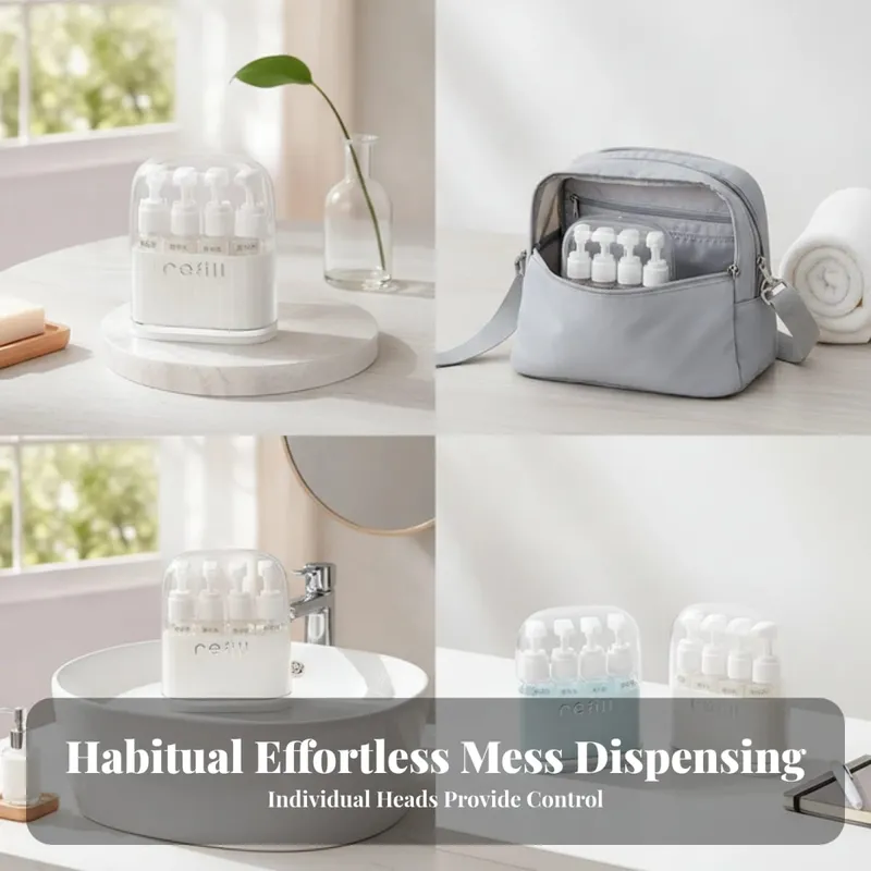 Travel Bottle Organizer Kompakt Organizer med pumpeflasker til rejsende forretningsrejser Gym