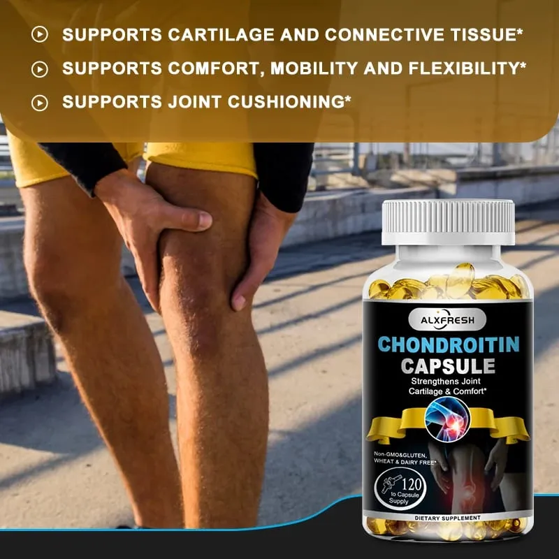 Alxfresh Glucosamine Chondroitin dengan MSM Turmeric Vitamin D untuk Penyerapan Tulang Suplemen Sokongan Sistem Imun Kalsium — image 3