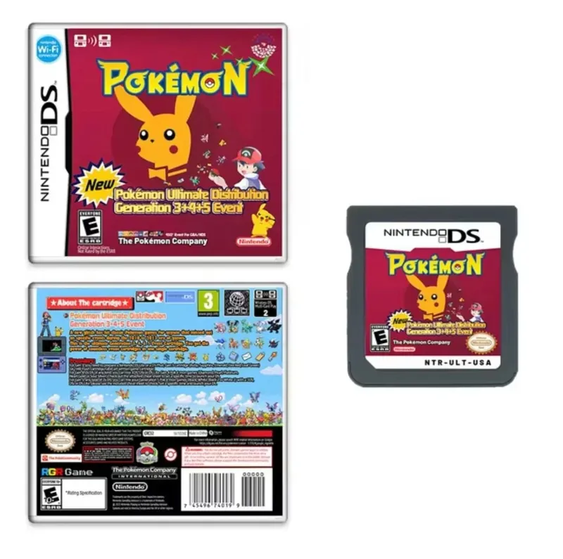 Anime Pokemon-serie NDS Game Cartridge Videogameconsole Moemon Zilver Geel KAIZO MoonBlack2 Hobbycollectie Geschenken Speelgoed — image 37