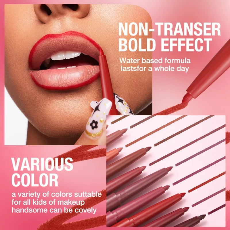 12-color Matte Lip Liner Waterproof Plumping Stain Lipstick Natural Nude Pink Lip Liner Professional Outline Lips Contour Makeup — image 3