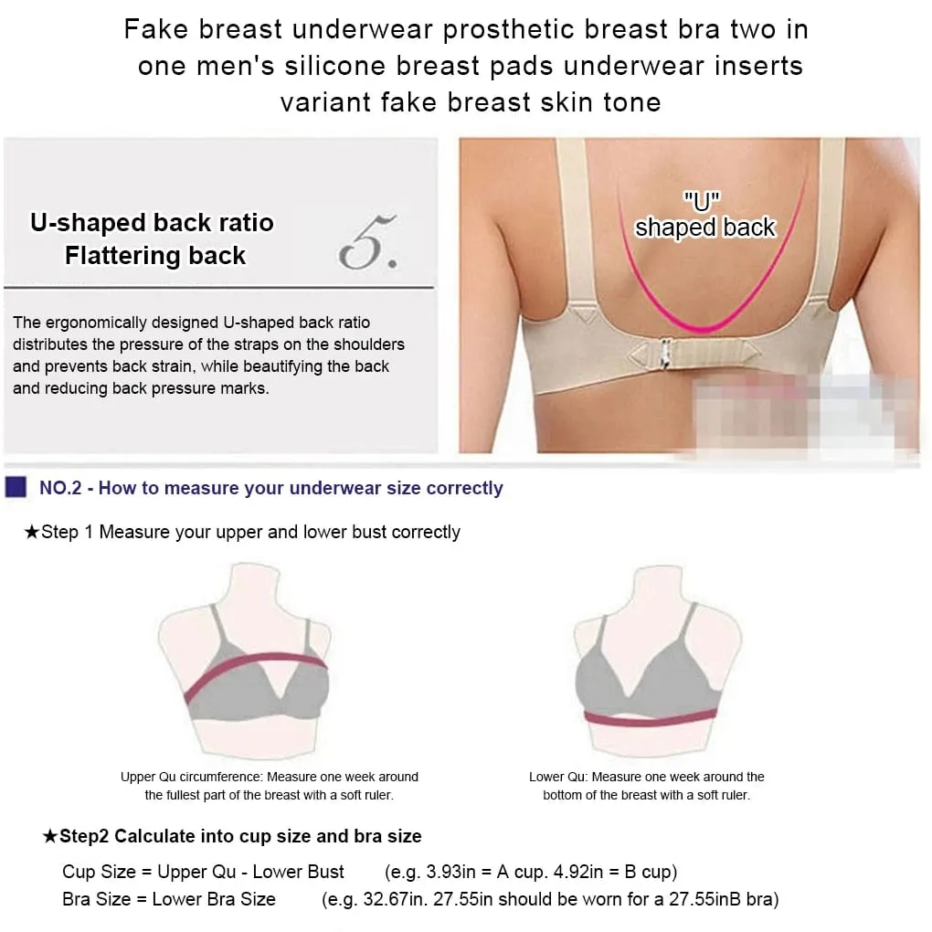Forme del seno Reggiseno protesico realistico con tette finte leggere 500-1400g Costume novità per reggiseno A-D adatto alla pelle — image 4