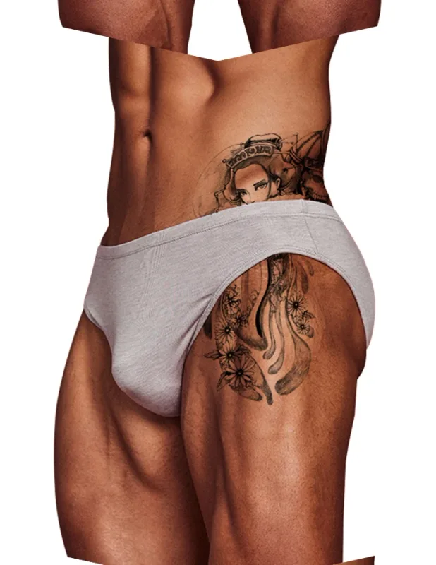 Herren-Slip aus Modal, ultradünn, nacktes Gefühl, niedrige Leibhöhe, hochelastisch, atmungsaktiv, 3D-Konvexbeutel-Unterwäsche