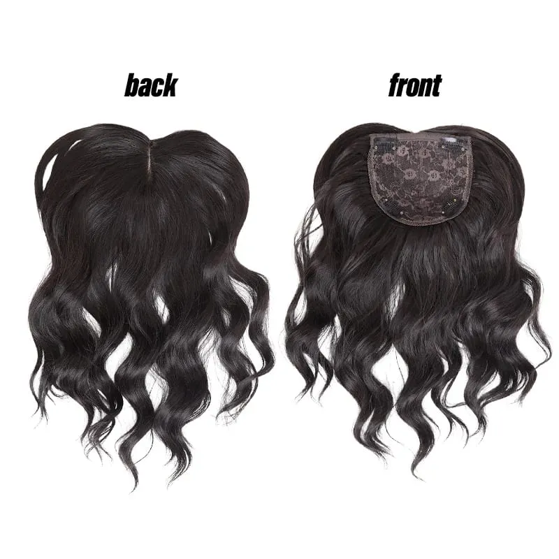 High Quality Synthetic Water Wave Wig Topper Middle Part With Natural Shine Easy To Apply For Quick Volume Boost. — image 5