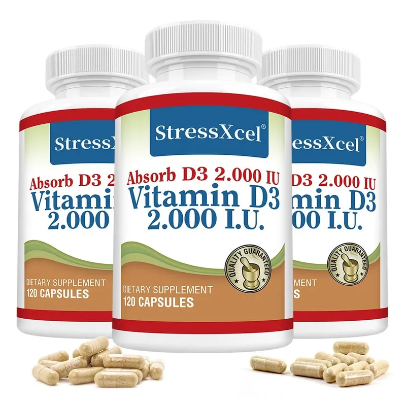 Yüksek Potansiyel D3 Vitamini 2000IU Kapsüller Bağışıklık Desteği Kemik Sağlığı Kas Fonksiyonu Tüm Vücut Sağlığı GDO'suz Glutensiz — image 11