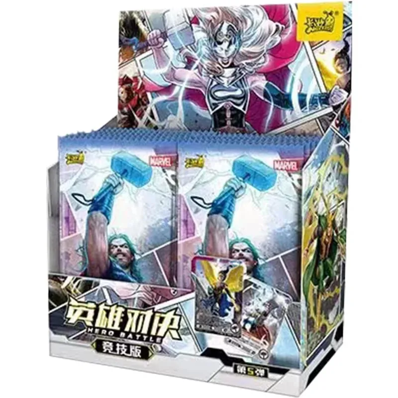 Oryginalna karta Heroes Duel Card wersja konkurencyjna Iron Man Thor Captain CR America karty kolekcjonerskie zabawki