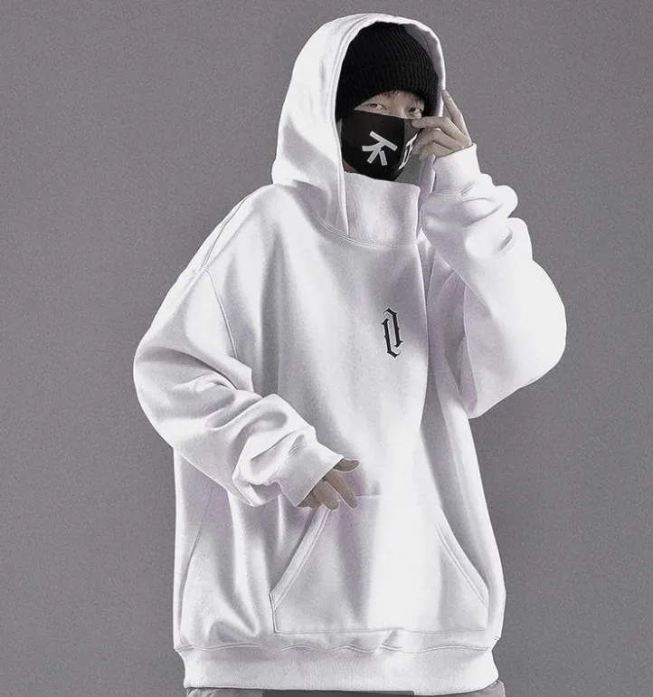Embroidery Turtleneck Sweatshirt Oversized Y2K Men Women Hoody Japanese Ninja Hoodies Autumn Hip Hop Fleece Pocket Streetwear — image 11