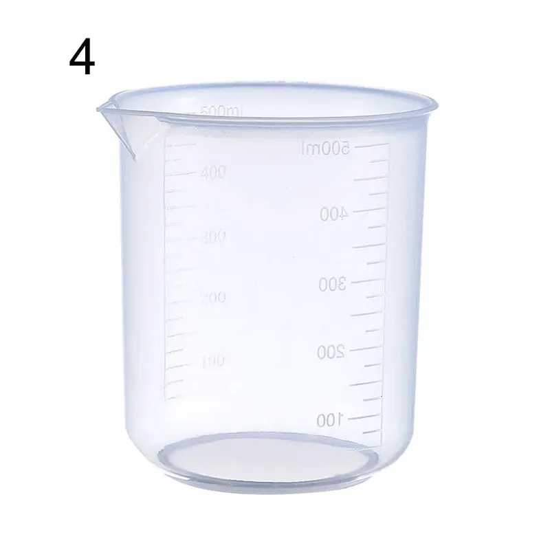 ถ้วยตวงพลาสติกโปร่งใสห้องปฏิบัติการ Beaker สำเร็จการศึกษาของเหลวเหยือกถ้วยครัวเบเกอรี่ทำอาหารการวัดขนาดคอนเทนเนอร์ — image 13