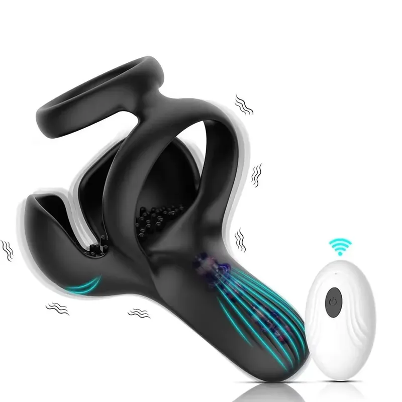 Fjernbetjening Penis Cock Ring Vibrator Klitoral Stimulation Mand Ejakulationsforsinkelse Stimulator Voksen Sexlegetøj til Mænd Par 18+ — image 8