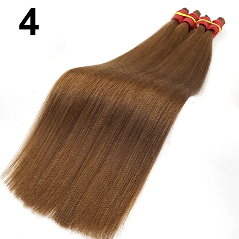 No Weft 100% Real Human Hair Extensions Remy Human Hair Bulk Unprocessed Natural Black Virgin Indian Hair Braiding for Women — image 13