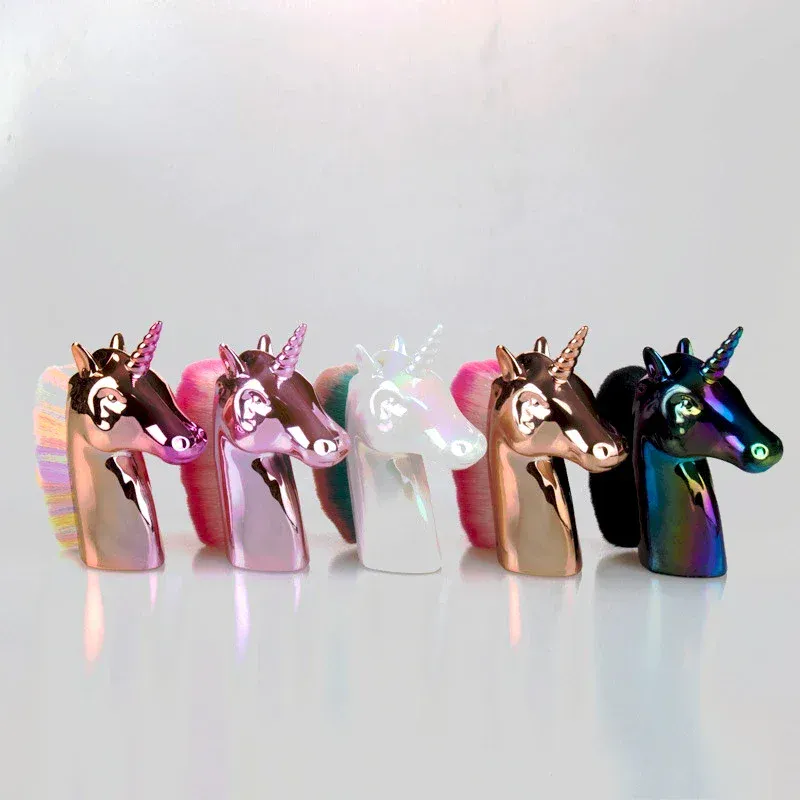 Unicorn Nail Dust Brush Nails Art Accessories Remove Manicure Dust Brush Nail Gel Cleaning Brushes Makeup Brush Manicure Tools — image 3