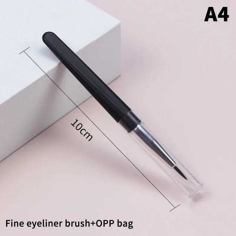 ★▲1PC bærbare øjenskygge makeup børster Rejsestørrelse Makeup børster Øjenbryn Silikone Glit Essentielle kosmetiske værktøj med låg — image 11