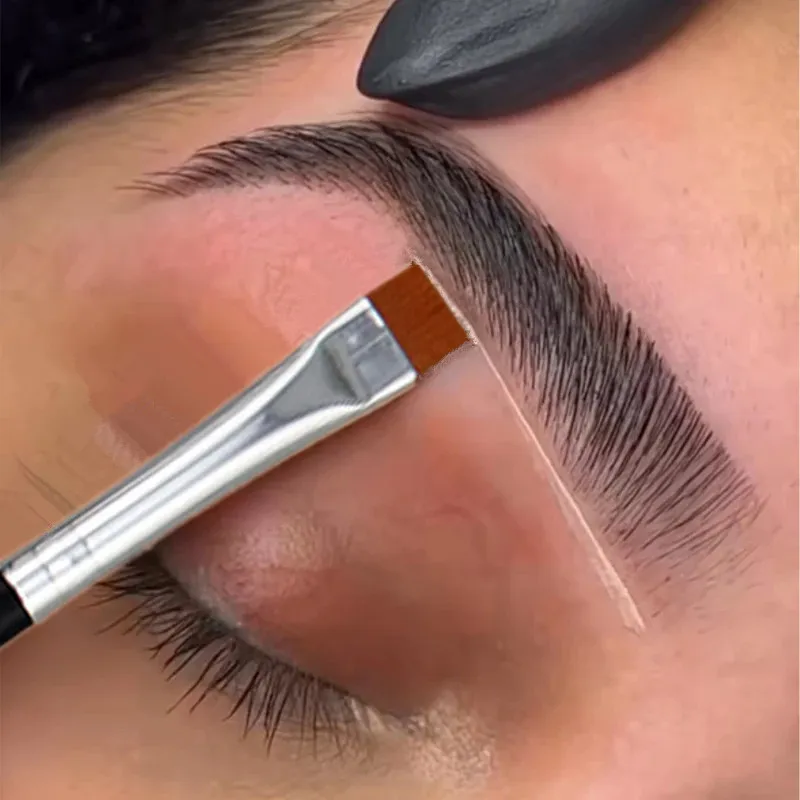 Commercio all'ingrosso 5/10/20PCS Pennello per sopracciglia piatto Sopracciglia ultrasottili Pennelli per trucco Pennello per eyeliner Sottile Eye Liner Brow Contour Brush Tools — image 1