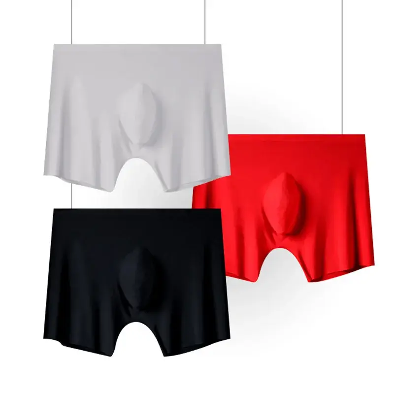 Seluar Dalam Lelaki Seluar Dalam Sutera Ais Lancar Lembut Boxershorts Musim Panas Seluar Dalam Ultra Nipis Elastik Seluar Dalam Lutsinar Seluar Boxer Lelaki — image 1