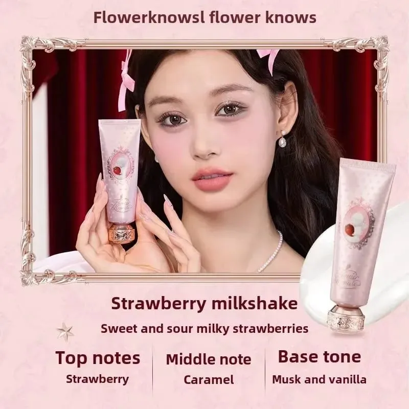 Flowerknows Strawberry Cupid Scented Hand Cream Moisturizing Nourishing Skin Care โลชั่นสำหรับผู้หญิงไวท์เทนนิ่งครีม Make Up — image 7